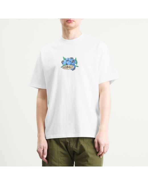 Gramicci White Blueberry T-Shirt for men