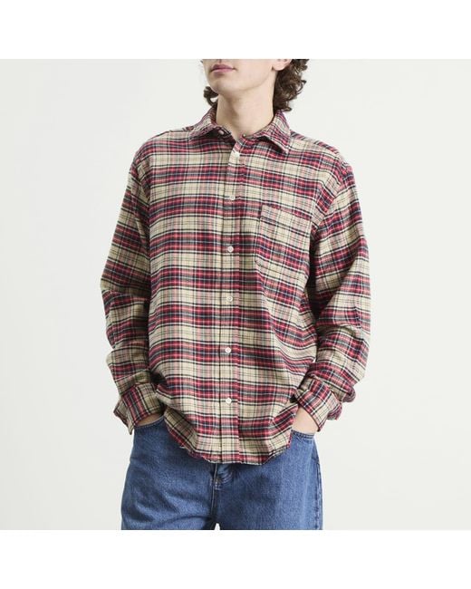 Forét Brown River Flannel Shirt for men