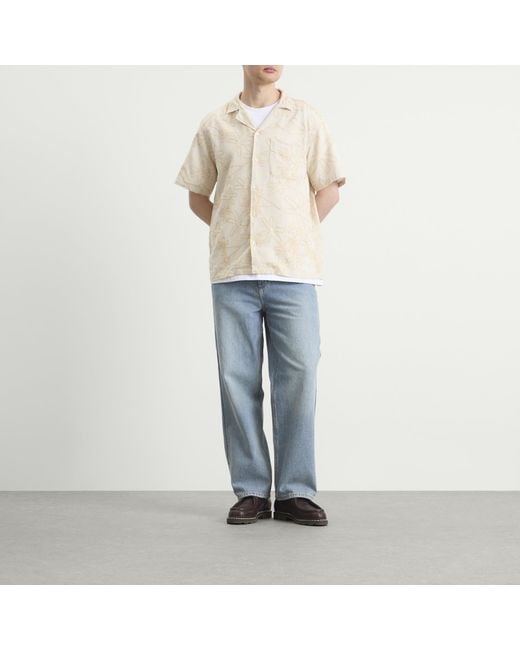 Forét Natural Peer Embroidery Regular Fit Ss Shirt for men