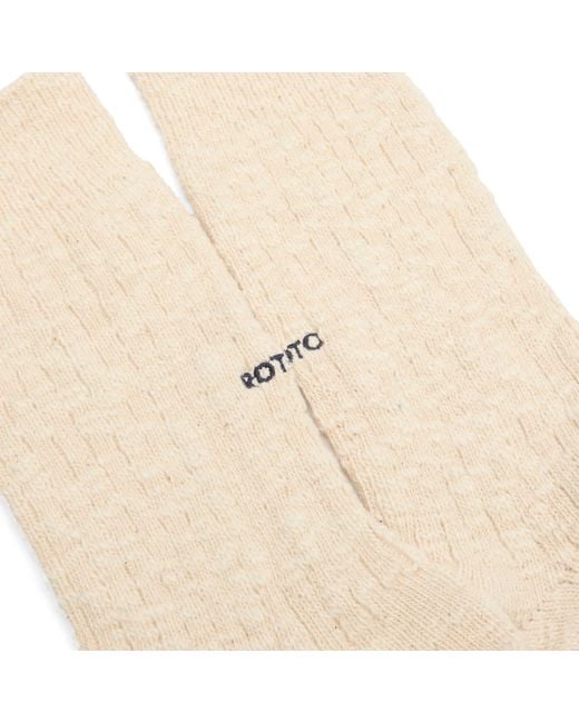 RoToTo Natural Organic Cotton Slub Crew Sock