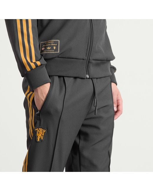 Adidas Gray Manchester United Icon Track Pant for men