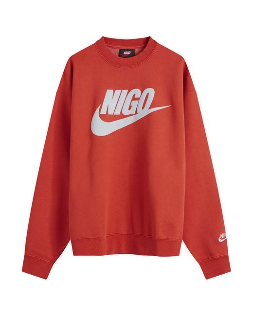 Nike X Nigo Crew Fleece in Red | Lyst UK