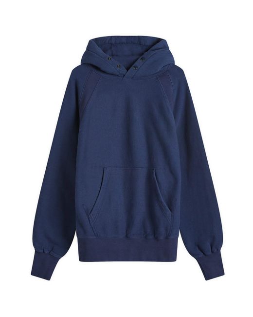 Engineered Garments Blue Raglan Hoodie for men
