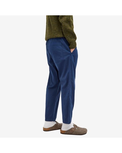 Universal Works Blue Summer Canvas Hi Water Trousers for men