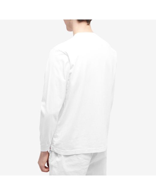 Battenwear White Long Sleeve Pocket T-Shirt for men
