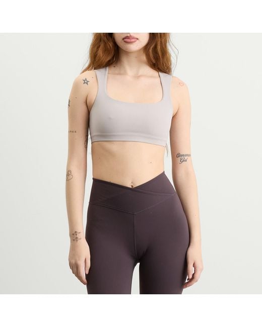 Nike White Zenvy Sports Bra