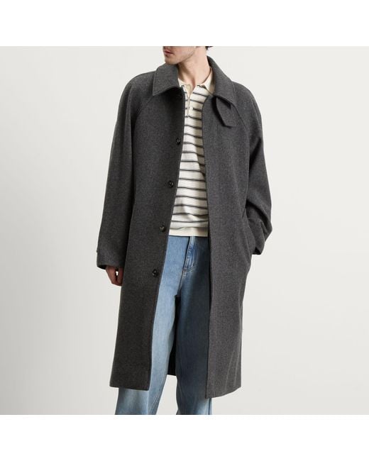 A.P.C. Gray Manteau Raglan Sleeve Coat for men