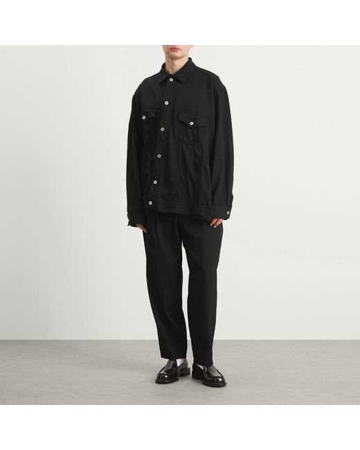 Comme des Garçons Black Asymetric Denim Jacket for men