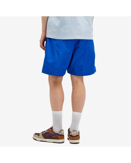 A Bathing Ape Blue Ape Head Nylon Beach Short for men