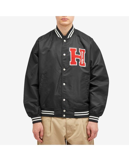 Human Made Glossy Nylon Stadium Jacket in Black for Men | Lyst Human Made Glossy Nylon Stadium Jacket in Black for Men | Lyst