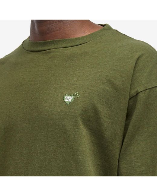 Human Made Green Heart Long Sleeve T-Shirt for men