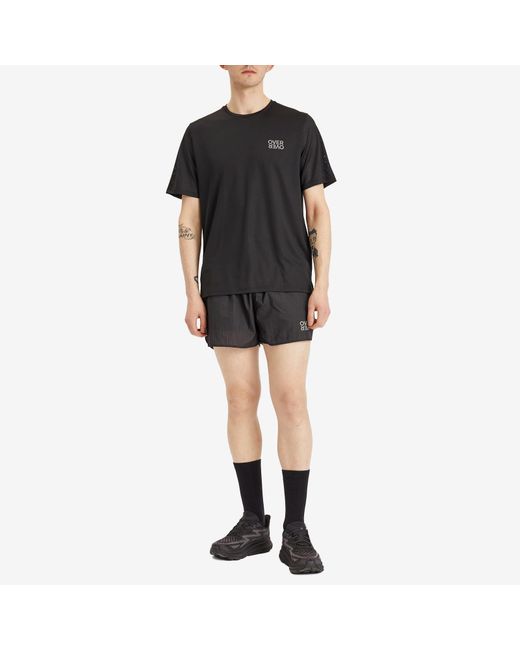 OVER OVER Black Track Short for men