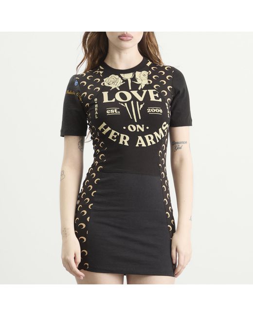 MARINE SERRE Black Mini Dress