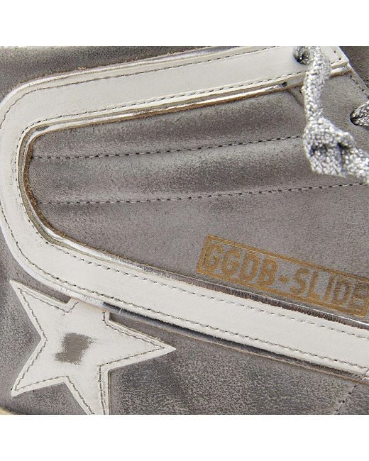 Golden Goose Deluxe Brand Metallic Slide Waxed Suede Sneakers for men