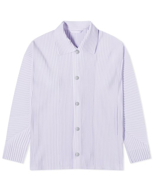 Homme Plissé Issey Miyake Blue Pleated Shirt Jacket for men