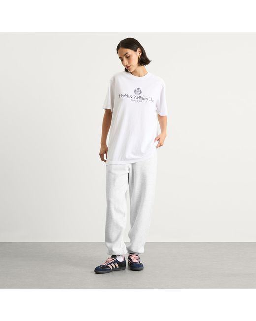 Sporty & Rich White H&W Crest T-Shirt