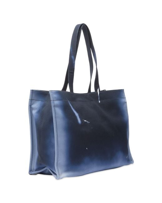 Acne Blue Logo Shopper Bag