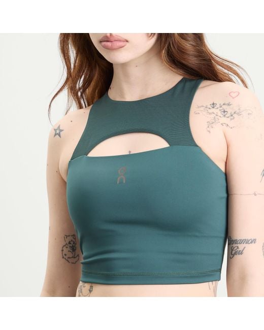 On Shoes Green Train Volt Crop Top