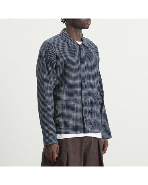 YMC Black Waffle Check Pj Shirt for men