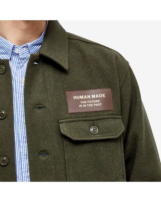 Human Made Green Wool Cpo Overshirt for men