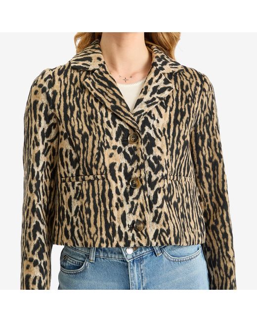 Rixo Brown Leila Leopard Jacket