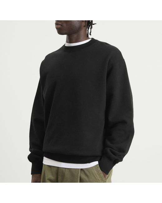 Beams Plus Black Crew Sweatshirt for men