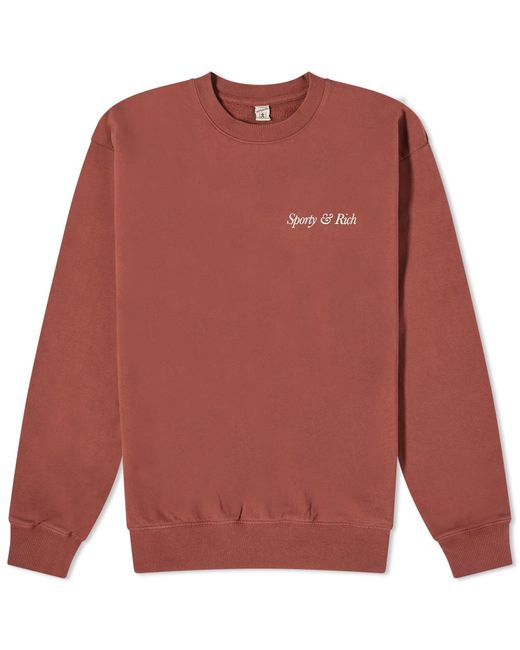 Sporty & Rich Red Hwcny Crew Sweat for men