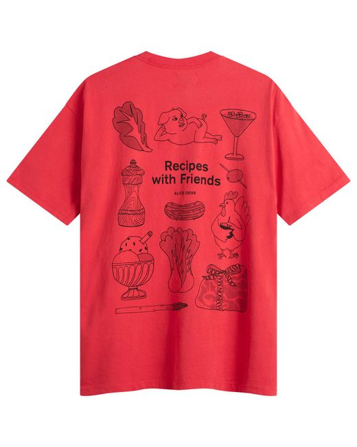 Damson Madder Red Presented By End. Recipe With Friends Graphic T-Shirt