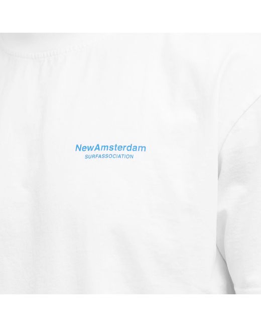 New Amsterdam Surf Association White Name T-Shirt for men