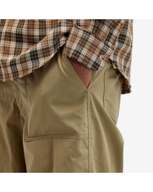FRIZMWORKS Green Banding Wide Fatigue Trousers for men