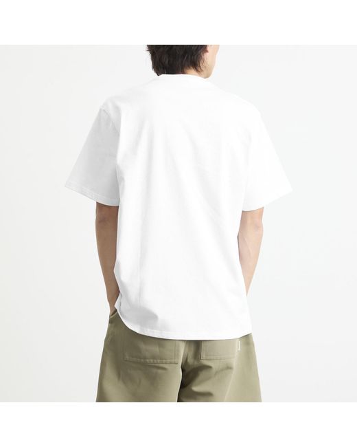 J.W. Anderson White Jersey Anchor Embroidery T-Shirt for men