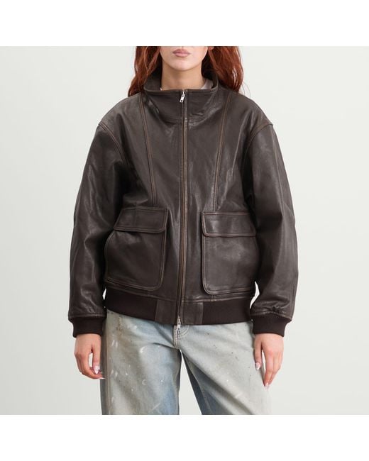 DUNST Brown Leather Jacket