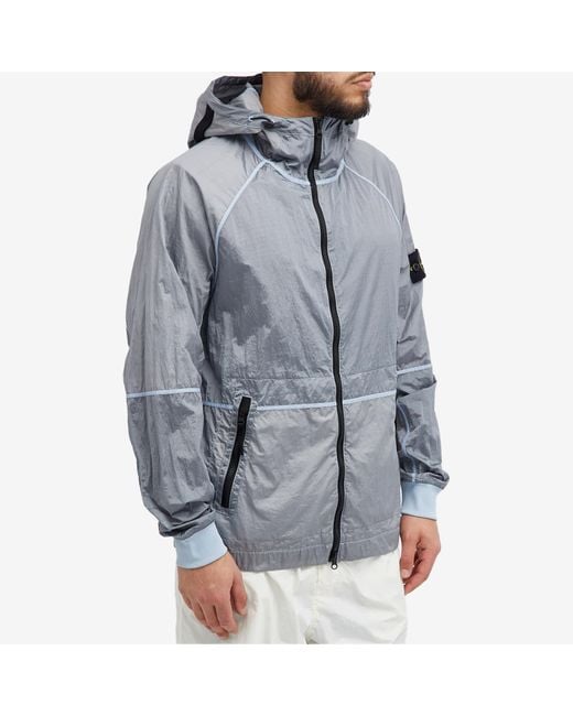 Stone Island Gray Nylon Metal Watro-Tc Hooded Jacket for men