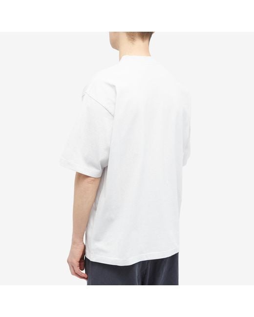 Balenciaga White Mirror Logo T-Shirt for men