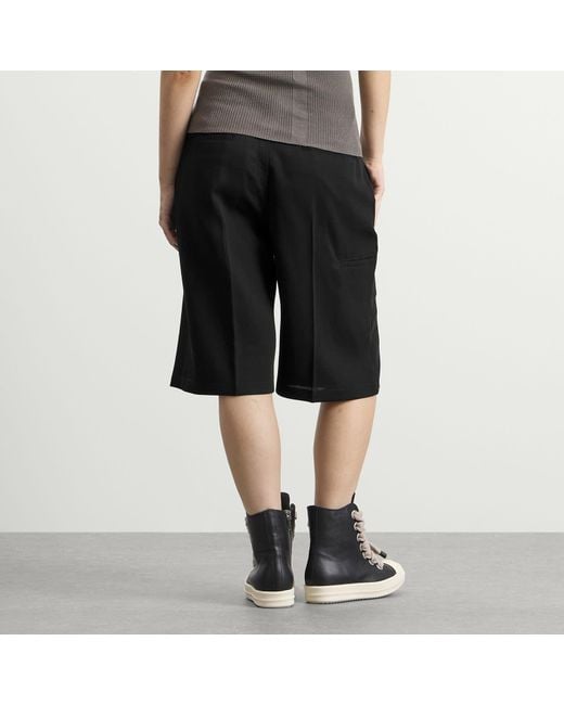 Rick Owens Black Tailored Work Shorts