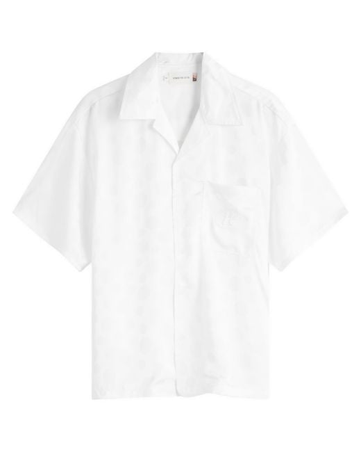 Honor The Gift White Polka Dot Vacation Shirt for men