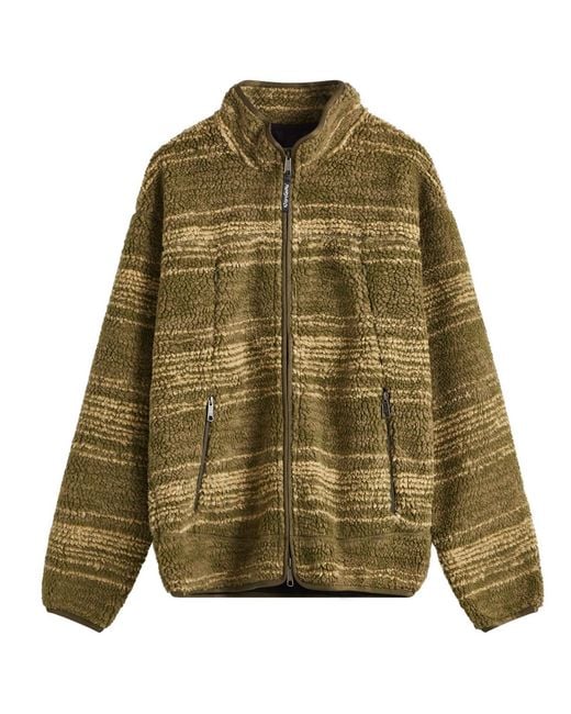 POLAR SKATE Green Kiko Fleece Jacket for men