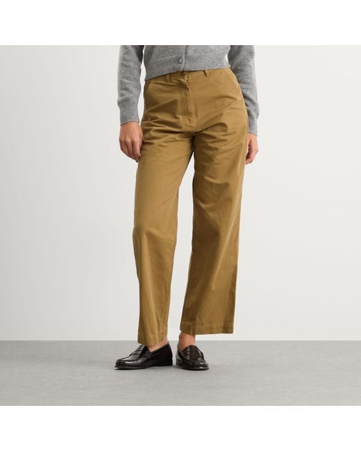 NOTHING WRITTEN Brown Paan Cotton Work Pants