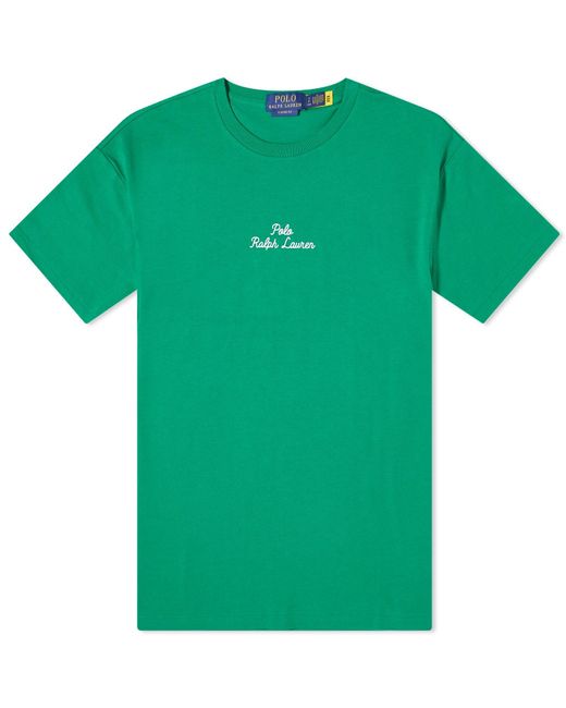 Polo Ralph Lauren Green Chain Stitch Logo T-Shirt for men