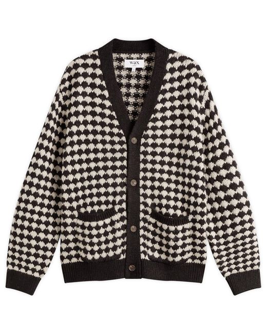 Wax London Black Walker Bubble Knit Cardigan for men