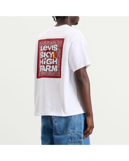 Levi's White X Sky High Farm Universe Pocket T-Shirt for men