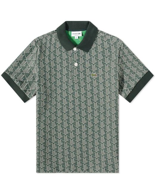 Lacoste Geometric Monogram Polo Shirt in Green for Men | Lyst Australia