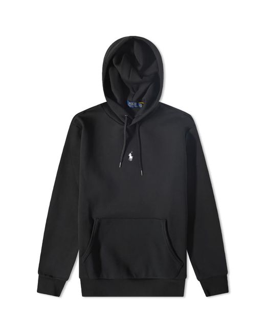 Polo Ralph Lauren Centre Logo Popover Hoodie in Black for Men | Lyst UK