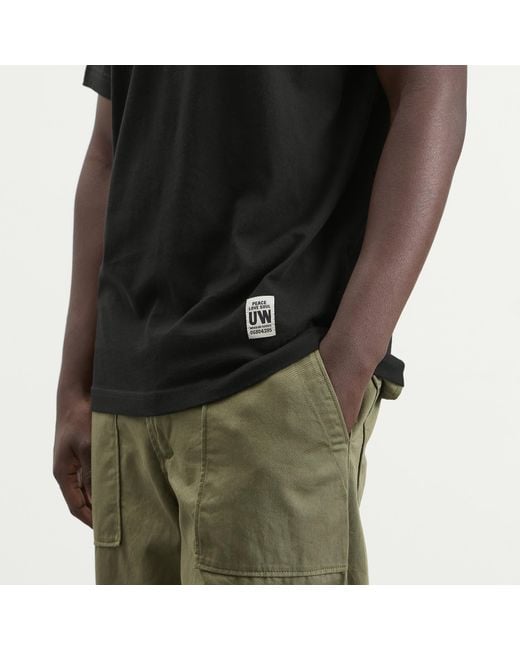 Universal Works Black Single Jersey Core T-Shirt for men