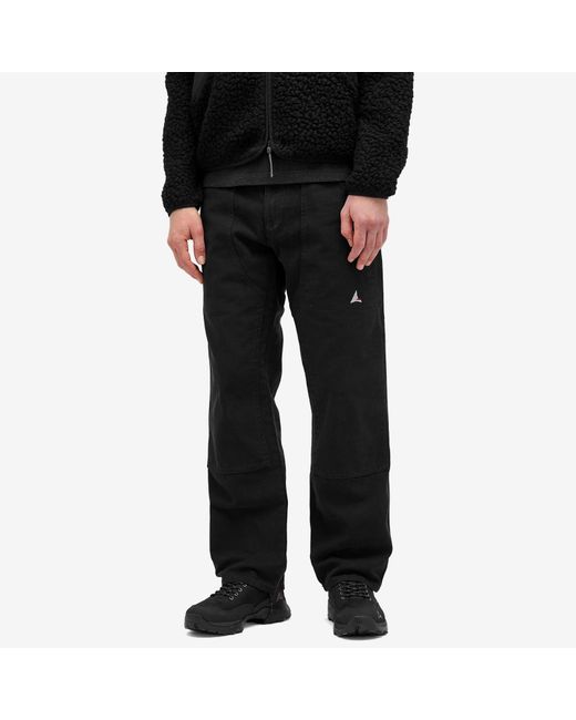 Roa Black Canvas Workwear Trousers for men
