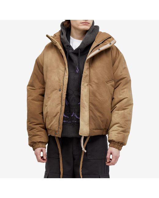 Acne Brown Osam Wave Dyed Padded Jacket for men