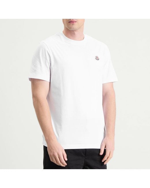 Moncler White Short Sleeve 3 Pack Cotton T-Shirts for men