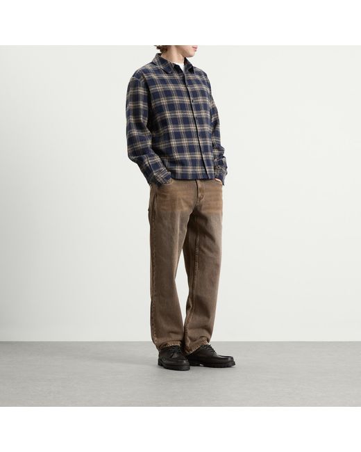 Dime Brown Relaxed Denim Pants for men