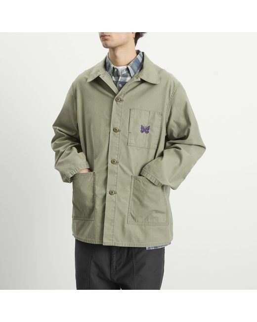 Needles Reversed Sateen Coverall Jacket in Green for Men | Lyst