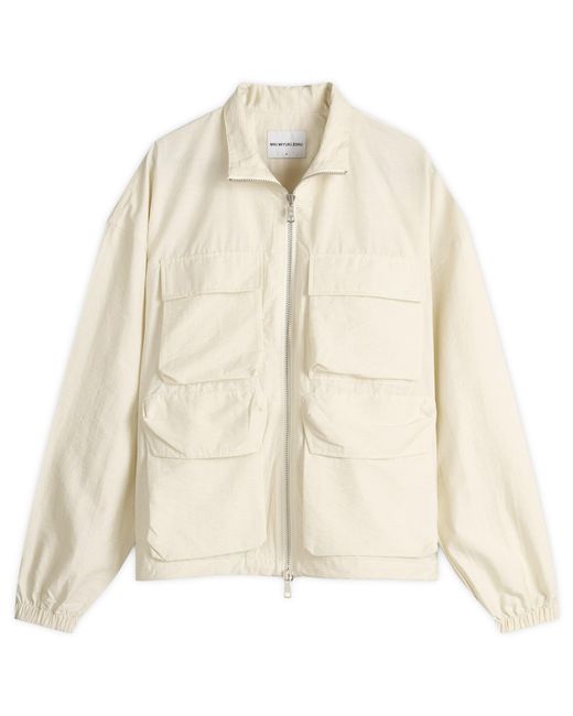 MKI Miyuki-Zoku Natural Washed Cotton Nylon Track Jacket for men